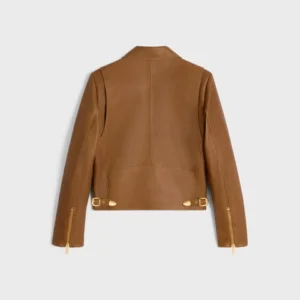 CELINE COLLAR IN PATINA FINISH SUEDE JACKET