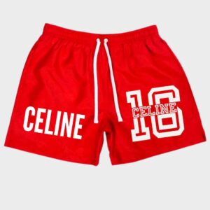 Celine 16 Red Logo Hot Short