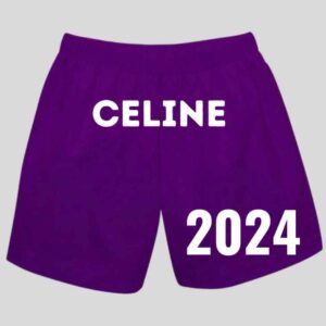 Celine Purple Embroidered Short
