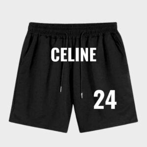 Celine Fleece Black Shorts